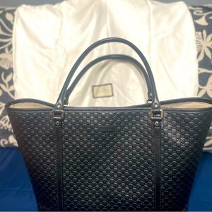 Gucci Black Medium Tote Bag